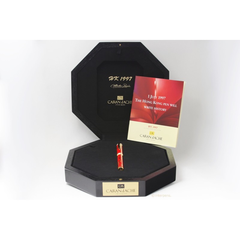 Caran d\'Ache Hongkong Limited Edition Fountain Pen Cartridgefiller 18C M Nib Box