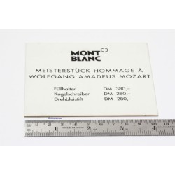 Montblanc Meisterstuck Mozart Display Signs Advertising Fountain Pen