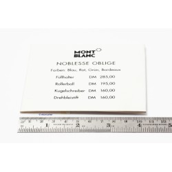 Montblanc Noblesse Oblige Display Stand Advertising Fountain Pen