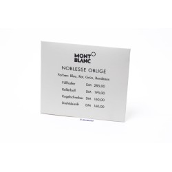 Montblanc Noblesse Oblige Display Stand Advertising Fountain Pen