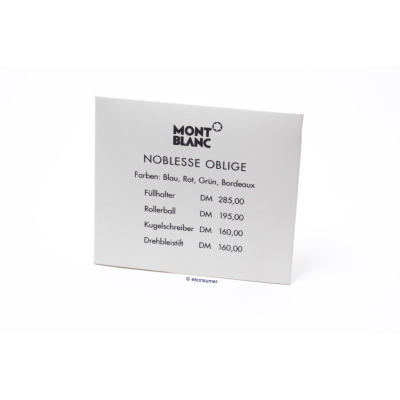 Montblanc Noblesse Oblige Display Stand Advertising Fountain Pen