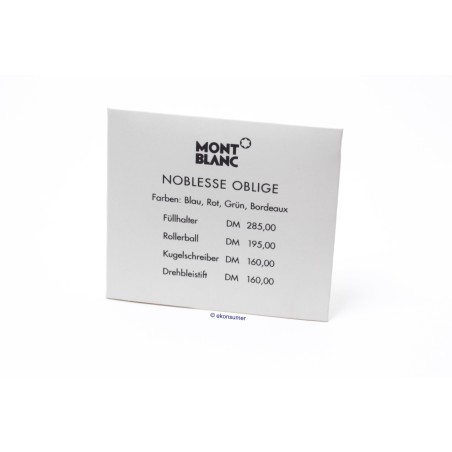 Montblanc Noblesse Oblige Display Stand Advertising Fountain Pen