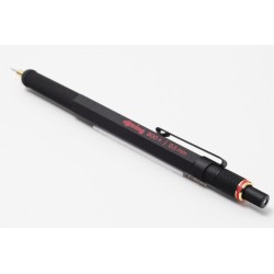 Rotring 800+ Black 0,5mm Push-Mechanism Pen Knurled Grip Hexagonal