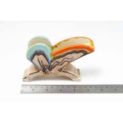 Art Deco Ceramic Writing Desk-Set Inkwell Blotter Envelope Holder w/ Pelikan