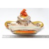 Art Deco Ceramic Writing Desk-Set Inkwell Blotter Envelope Holder w/ Pelikan