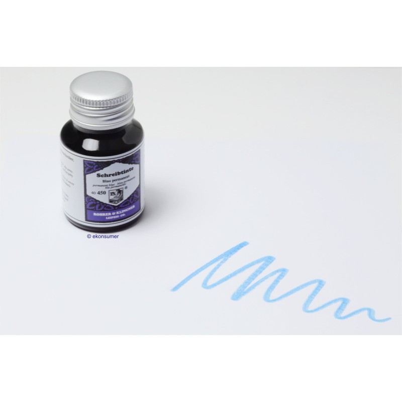 Permanent blue 450 Rohrer u. Klingner Writing Ink 50 ml Inkwell