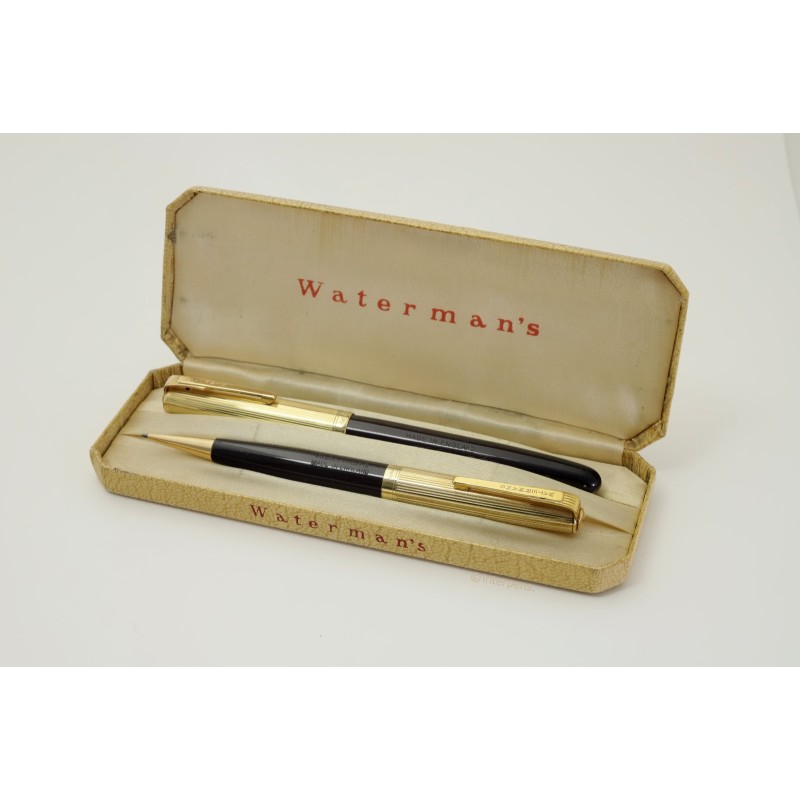 Waterman Taperite Statleigh Set Leverfiller Mechanical Pencil in Box Vintage