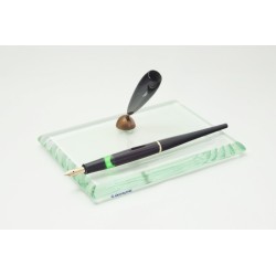 Pelikan 400f Deskpen 14C OBB Gold-nib Glass-base Milano 1957 Vintage - RARE!