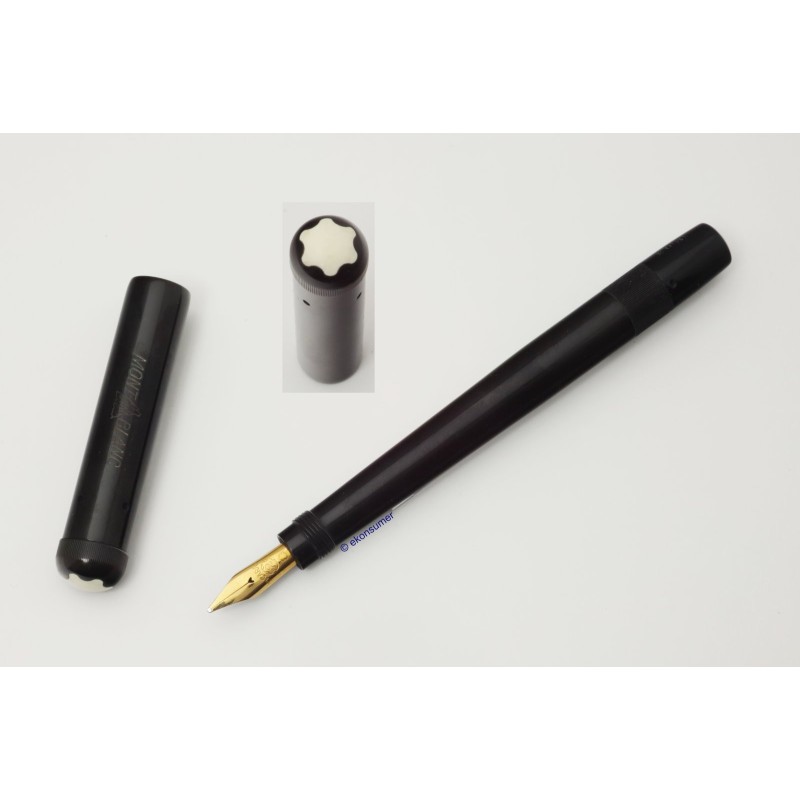 Montblanc No. 2 Stöffhaas Safety Pen 14C OB Gold Nib Hardrubber Ebonite BHR