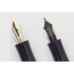 Soennecken 304 Malachite-green Pushbutton-filler 14K flex M Gold-nib Vintage