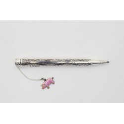 Art Deco Pencil Georg Lauer Tula 835 Silver Email-pic 1.18 mm Lead octagonal Shape