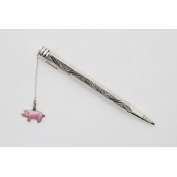 Art Deco Pencil Georg Lauer Tula 835 Silver Email-pic 1.18 mm Lead octagonal Shape