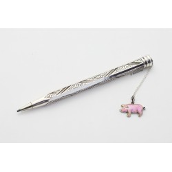 Art Deco Pencil Georg Lauer Tula 835 Silver Email-pic 1.18 mm Lead octagonal Shape