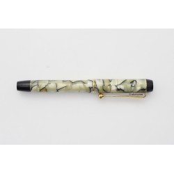 Student no. 10 Black & Pearl Puschbutton-filler 14ct. M Bock-Gold-nib 1935 Box Vintage
