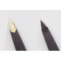 Montblanc 220 Classic Matt-black Piston-filler 14C M Gold-nib Vintage