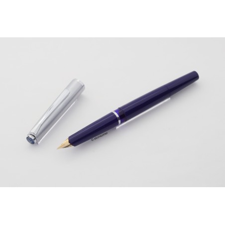 Pelikan M 20 Silvexa Saphire-blue Pistonfiller rare 14C EEF Gold-nib Vintage