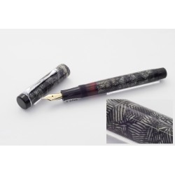 Soennecken 508 Lady grau-marm. Kolbenfüllhalter flex 14K EF Goldfeder Vintage