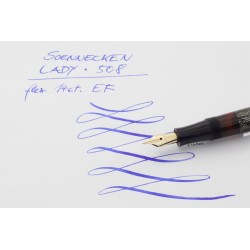 Soennecken 508 Lady grau-marm. Kolbenfüllhalter flex 14K EF Goldfeder Vintage