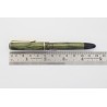Soennecken 103 green-striped Celluloid Piston-filler flex 14K B Gold-nib Vintage
