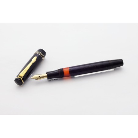 Soennecken 414 Celluloid Piston-filler w/ Click-mechanism flex 14K M Gold-nib Vintage