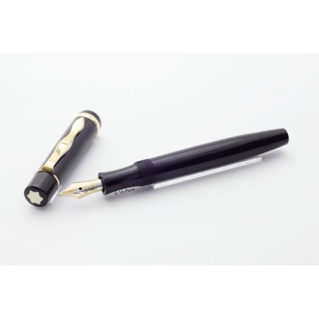 Montblanc Masterpiece K122 Black Hard-Rubber Push-knob filler 14C M Gold-nib Vintage