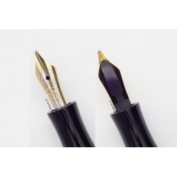 Montblanc Masterpiece K122 Black Hard-Rubber Push-knob filler 14C M Gold-nib Vintage