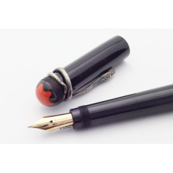 Montblanc No. 7 ROTKAEPPCHEN Safety Pen 14C F Gold-nib Snake-clip RARE!