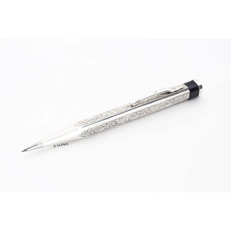 Art Deco Pencil 900 Silver Germany 1.18 mm Lead Four-sided Shape