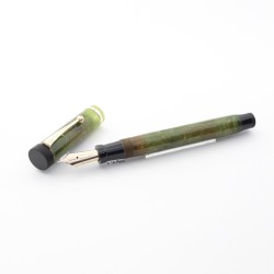 Parker Duofold Senior Jade Green Flattop 14K EF Gold-nib USA 1927 Vintage