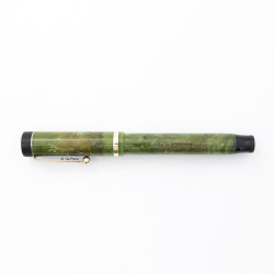 Parker Duofold Senior Jade Green Flattop 14K EF Gold-nib USA 1927 Vintage
