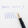 Parker Duofold Junior Lapis Blue-White 14K EF Gold-nib USA 1928 Vintage