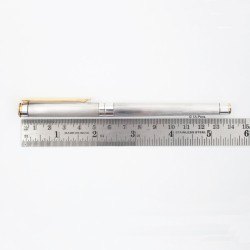 Montblanc M18120 Noblesse Silver-coated Guilloche 18C M Gold-nib Cartridge-filler