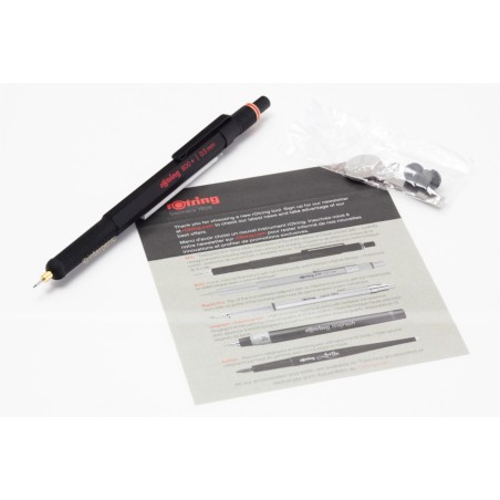 Rotring 800+ Black 0,5mm Mechanical Pencil Knurled Grip Hexagonal