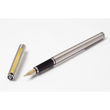 Pelikan P 560 Signum Stainless Steel matt 14C BB Gold nib 1982 Cartridgefiller