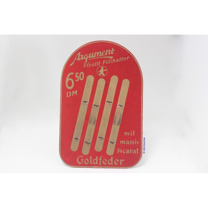 Argument Gold-Füllhalter Fountain Pen Sale Display 1950s
