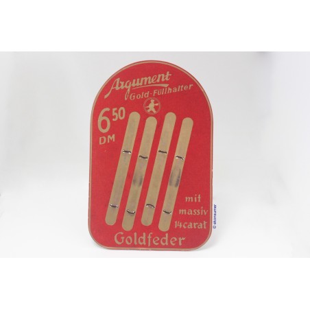 Argument Gold-Füllhalter Fountain Pen Sale Display 1950s